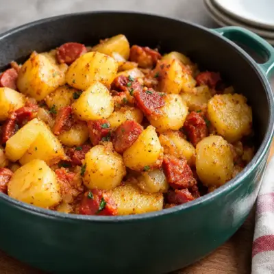 Pommes de terre au chorizo faciles en cocotte