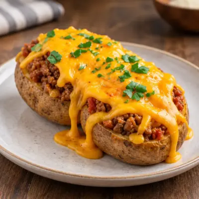 Pommes de terre farcies : recette facile au four