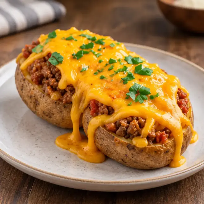 Pommes de terre farcies : recette facile au four