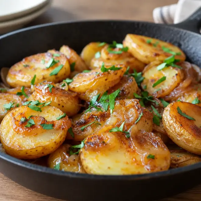 Pommes de terre lyonnaises, recette facile