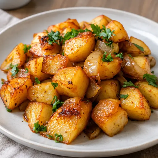 Pommes de terre sautées : recette facile aux oignons