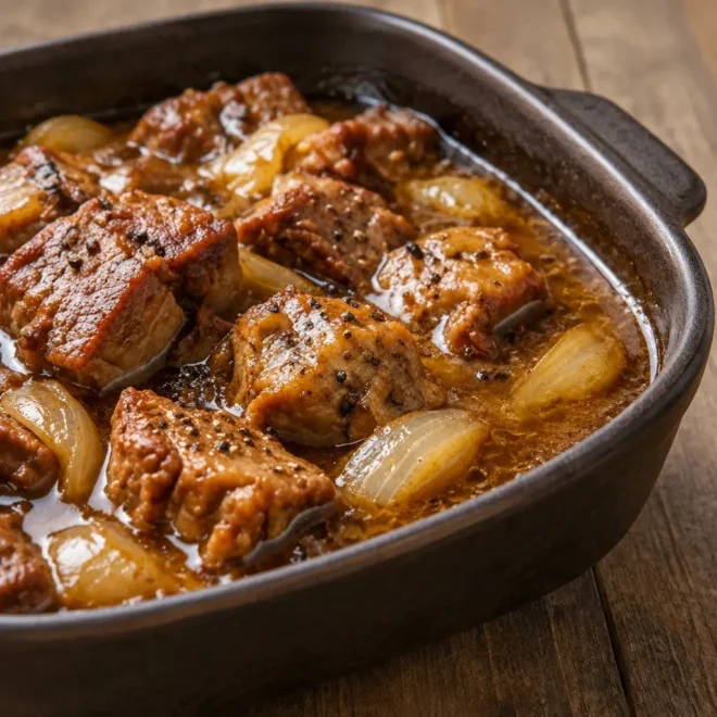Porc au caramel facile en cocotte