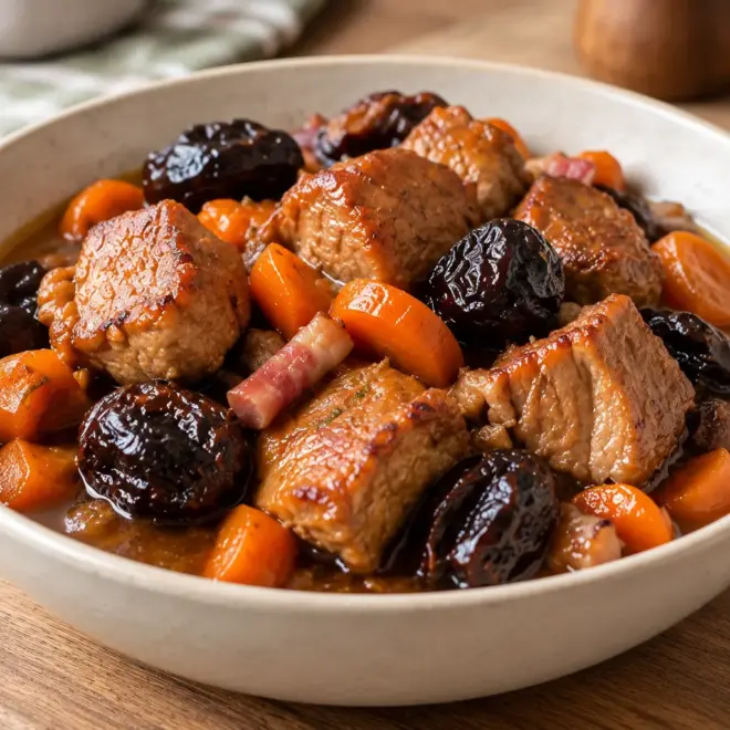 Porc aux pruneaux facile et fondant