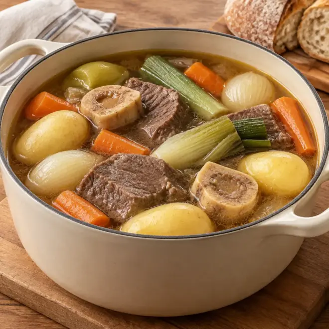 Pot-au-feu recette au bouillon doré