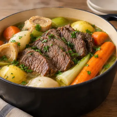 Pot-au-feu recette traditionnelle au bouillon clair