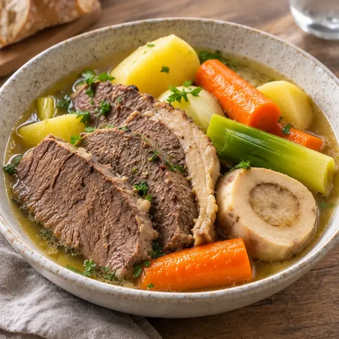 Pot-au-feu recette familiale au bouillon doré