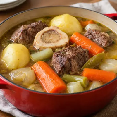 Pot-au-feu recette facile au bœuf et légumes