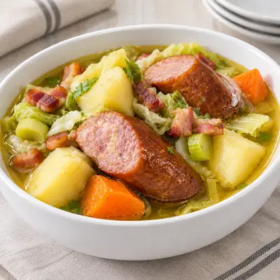 Potée au saucisson fumé facile et familiale