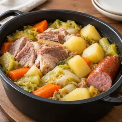 Potée française recette facile au chou et au porc