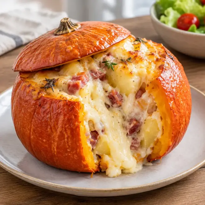 Potimarron farci facile au camembert