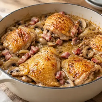 Poulet à la bière facile en cocotte