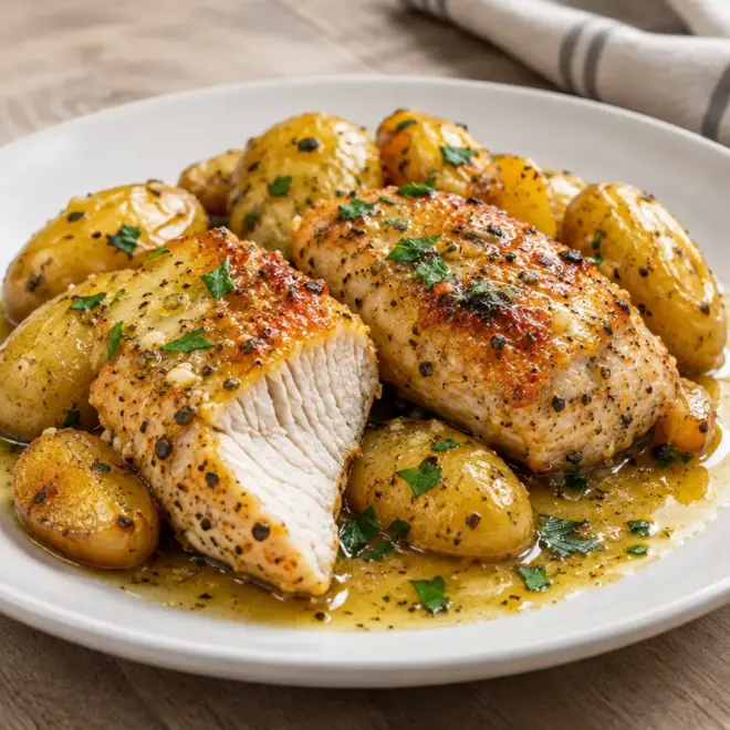 Poulet à l’ail et au beurre facile