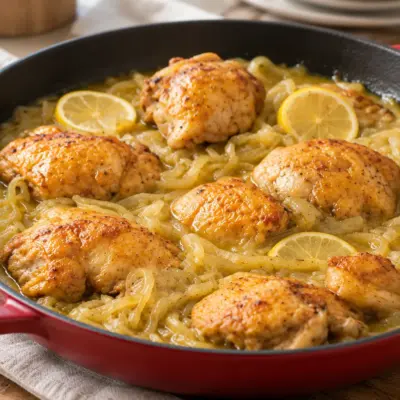 Poulet au citron : recette facile à la poêle