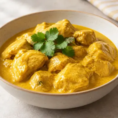 Poulet au curry crémeux facile et rapide