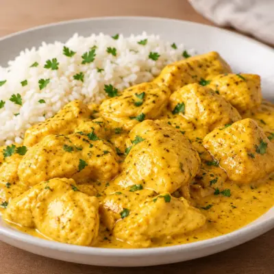 Poulet au curry crémeux facile et rapide
