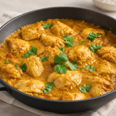 Poulet au curry facile, sauce au lait de coco