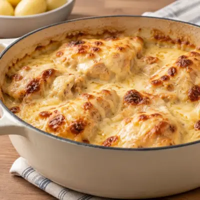 Poulet au maroilles facile et gratiné