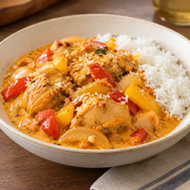 Poulet brésilien épicé, crémeux et coloré
