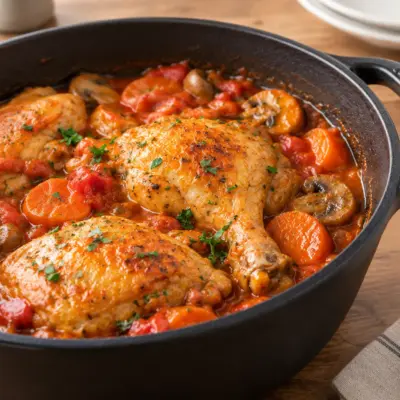 Poulet chasseur recette facile en cocotte