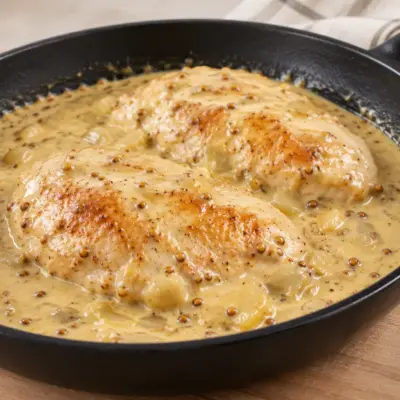 Poulet crémeux à la moutarde facile et fondant