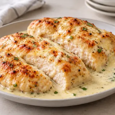 Poulet crémeux à l’ail et au fromage facile