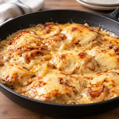 Poulet crémeux au fromage facile et gratiné