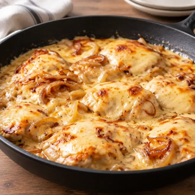 Poulet crémeux au fromage facile et gratiné