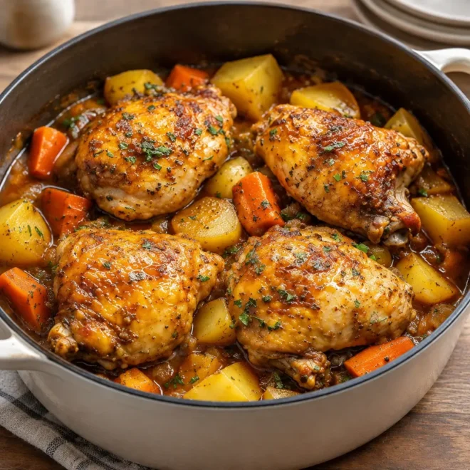 Poulet et légumes sauce onctueuse facile