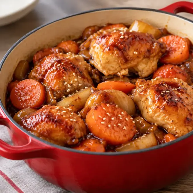 Poulet glacé : recette facile en cocotte