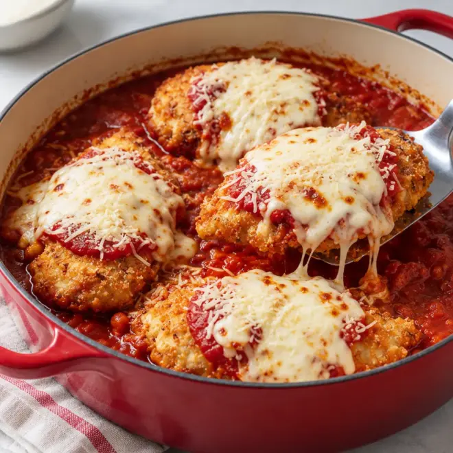 Poulet parmigiana recette facile et gratinée