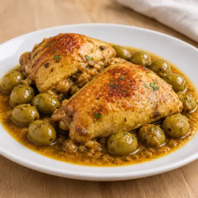 Poulet rôti aux olives : recette facile