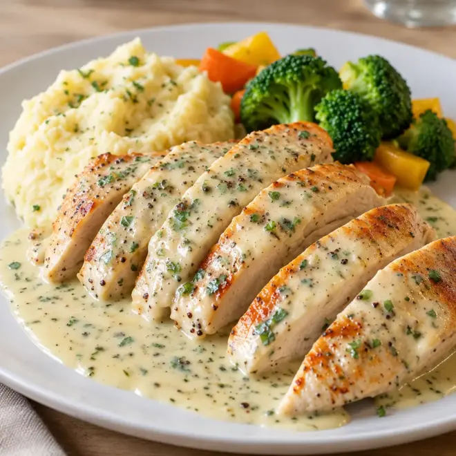 Poulet sauce Boursin facile et crémeux