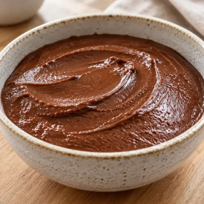 Pudding au chocolat, dense, brillant et facile à réussir