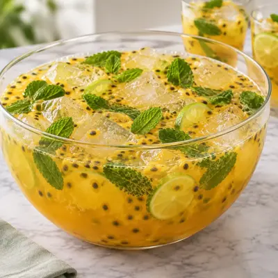 Punch passion recette fraîche et pétillante