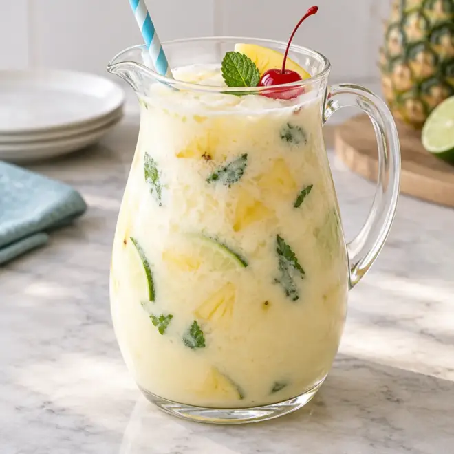 Punch tropical recette crémeuse à l’ananas et coco