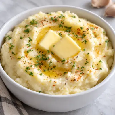 Purée de pommes de terre facile à l’ail