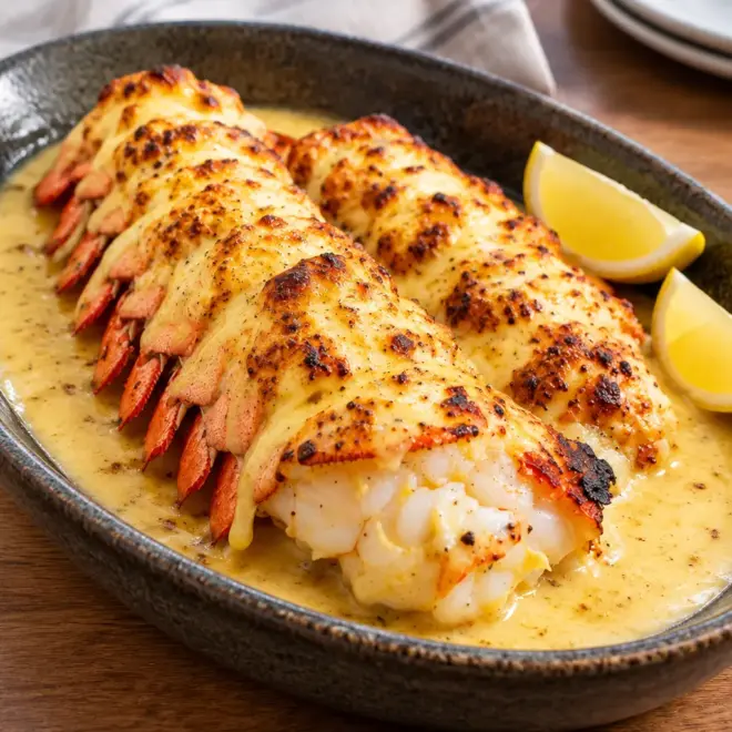 Queues de homard gratinées au fromage faciles