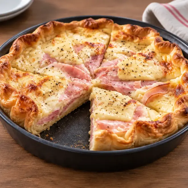 Quiche jambon fromage facile et crémeuse
