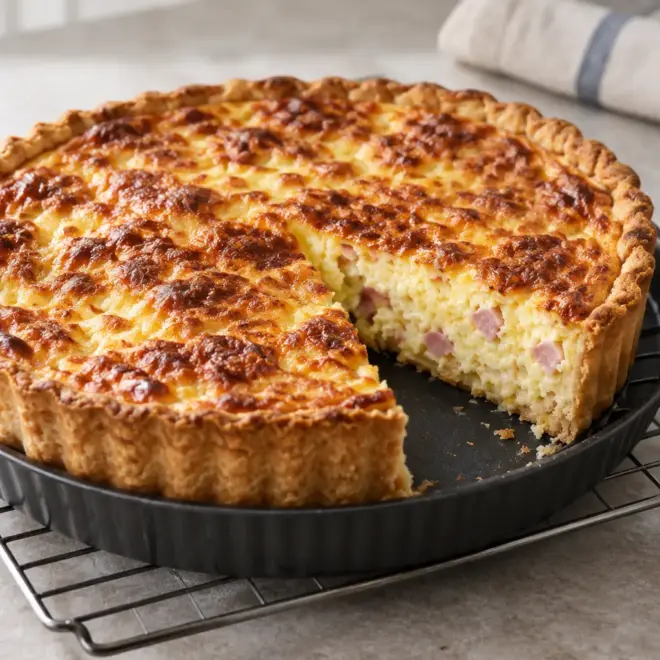 Quiche au jambon et au fromage facile