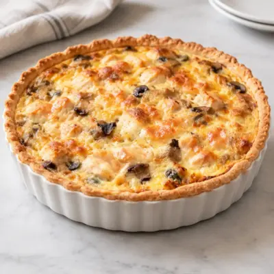 Quiche au poulet et aux champignons facile