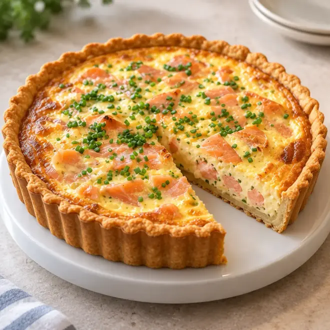 Quiche au saumon facile et fondante