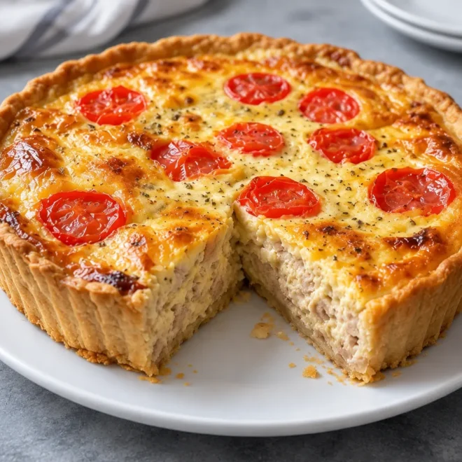 Quiche au thon et aux tomates facile
