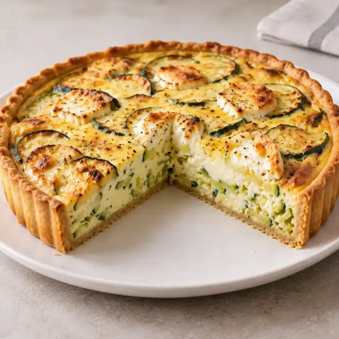 Quiche aux courgettes et au chèvre facile