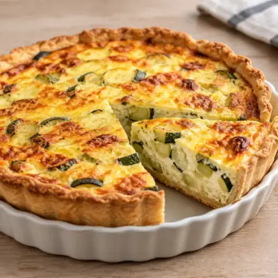 Quiche aux courgettes facile et moelleuse
