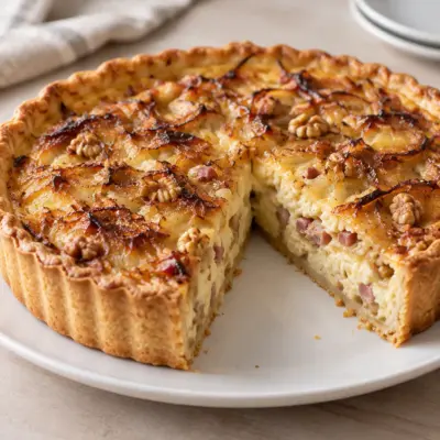 Quiche aux oignons caramélisés facile et gourmande