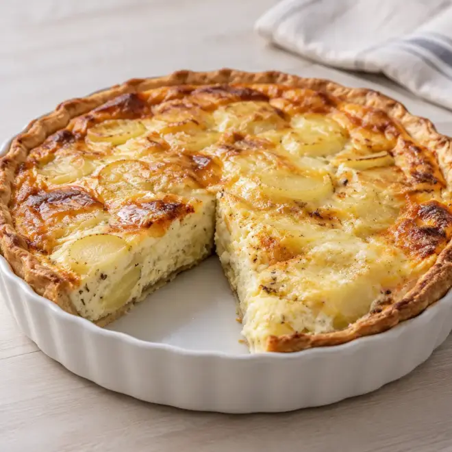 Recette quiche pommes de terre facile et dorée