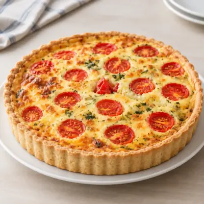 Quiche aux tomates facile et crémeuse