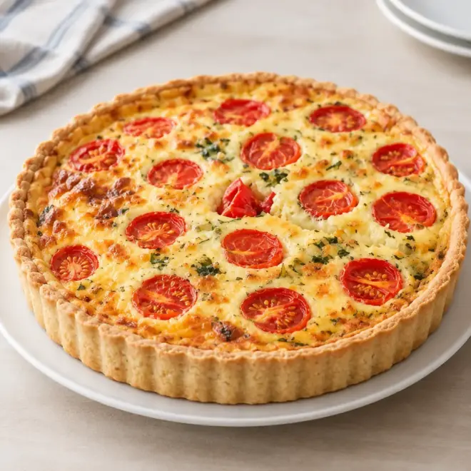 Quiche aux tomates facile et crémeuse