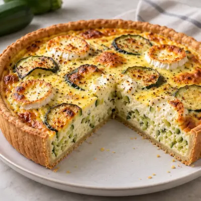 Quiche courgettes chèvre facile et fondante