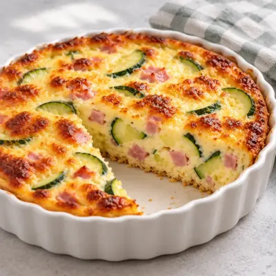 Quiche courgettes jambon : recette facile